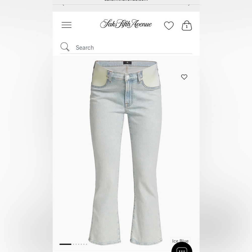 7 For All Mankind Maternity Slim Kick Flare Jeans